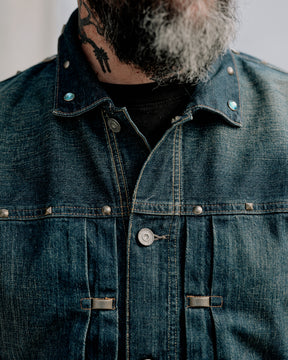 RRL Ridgewood Studded Denim Trucker Jacket