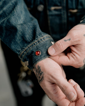 RRL Ridgewood Studded Denim Trucker Jacket