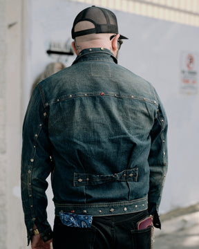 RRL Ridgewood Studded Denim Trucker Jacket