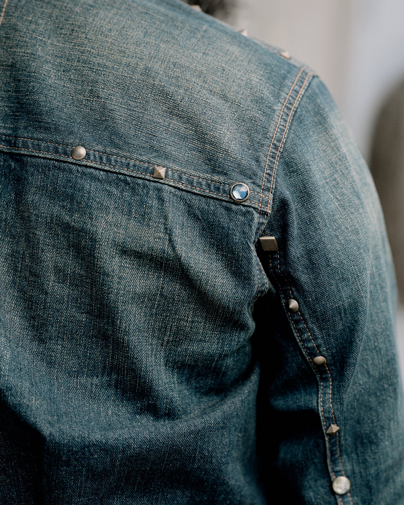 RRL Ridgewood Studded Denim Trucker Jacket