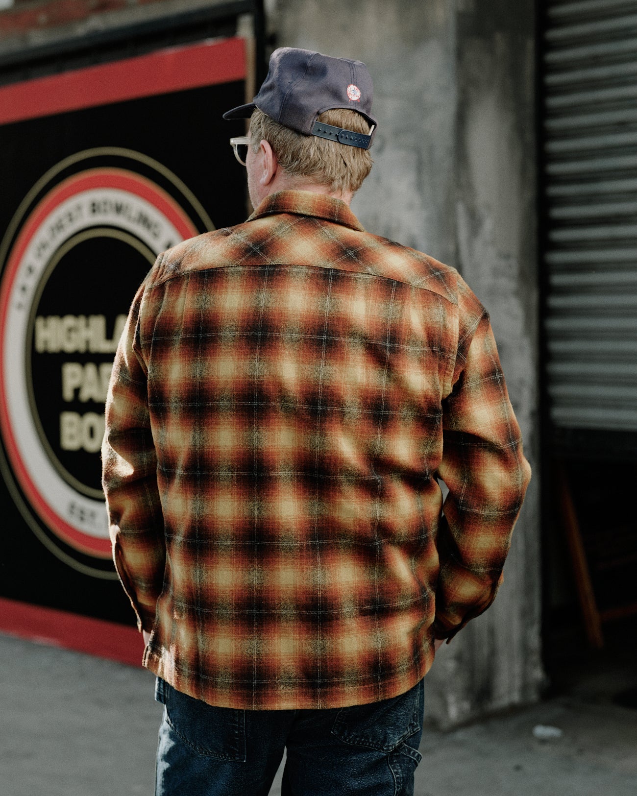 RRL Wool-Blend Camp Shirt Orange/ Yellow