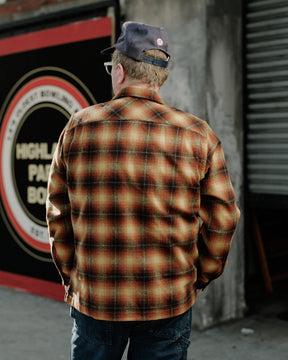 RRL Wool-Blend Camp Shirt Orange/ Yellow