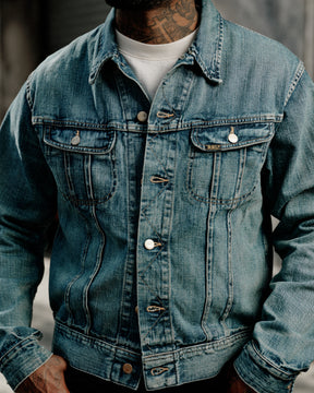 RRL Leeland Indigo Denim Trucker Jacket