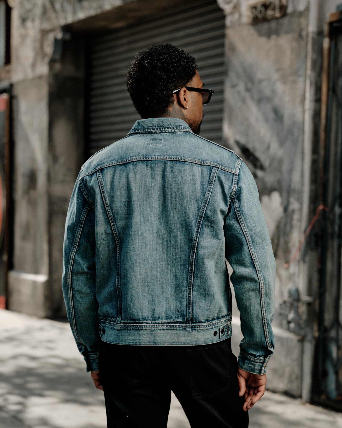 RRL Leeland Indigo Denim Trucker Jacket