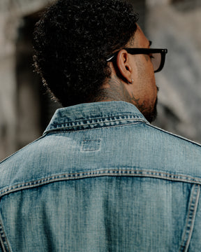 RRL Leeland Indigo Denim Trucker Jacket