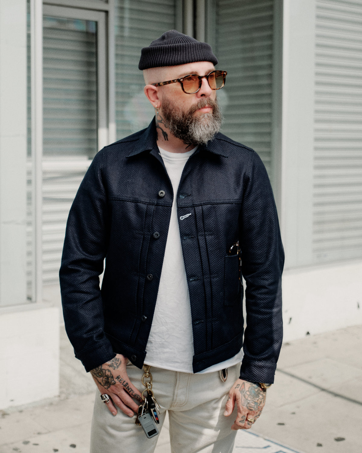 Rogue Territory x Snake Oil Provisions Sashiko Type I Jacket Indigo PRE-ORDER