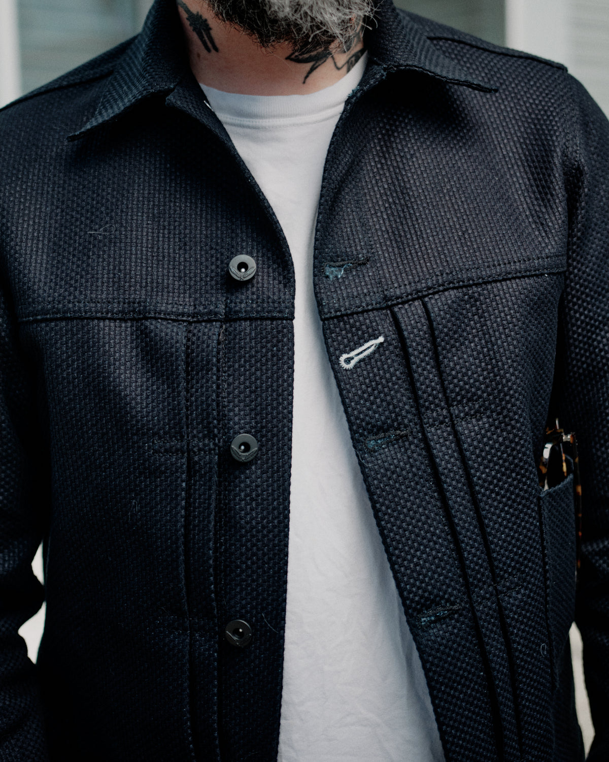 Rogue Territory x Snake Oil Provisions Sashiko Type I Jacket Indigo PRE-ORDER