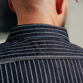 The Flat Head 10oz Wabash Work Shirt Blue
