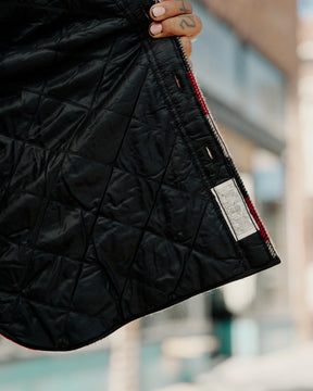 RRL Quilted Plaid Wool Overshirt Red/ Black
