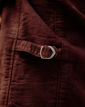 RRL Leather Sleeve Baseball Jacket Vintage Burgundy