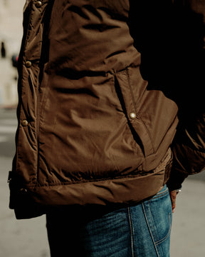 RRL Leather Yoke Western Jacket Dark Olive