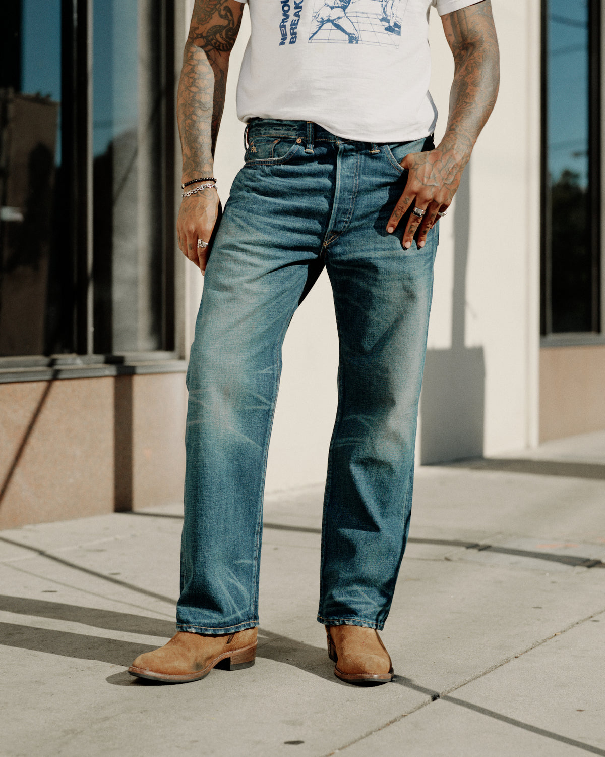 RRL Vintage 5 Pocket Jean Grandfalls Wash