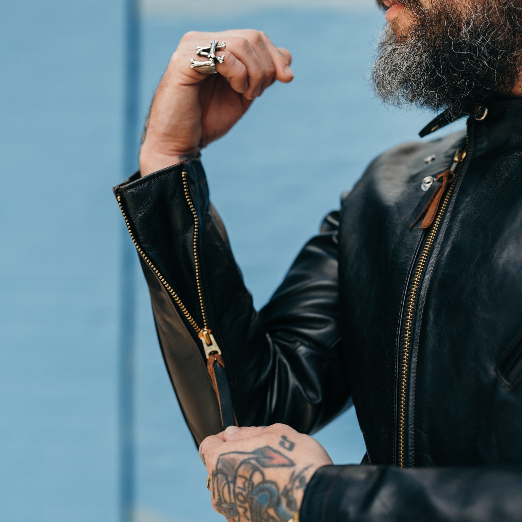 Double Helix x Snake Oil Provisions Deviant LAW Motorcycle Jacket Black