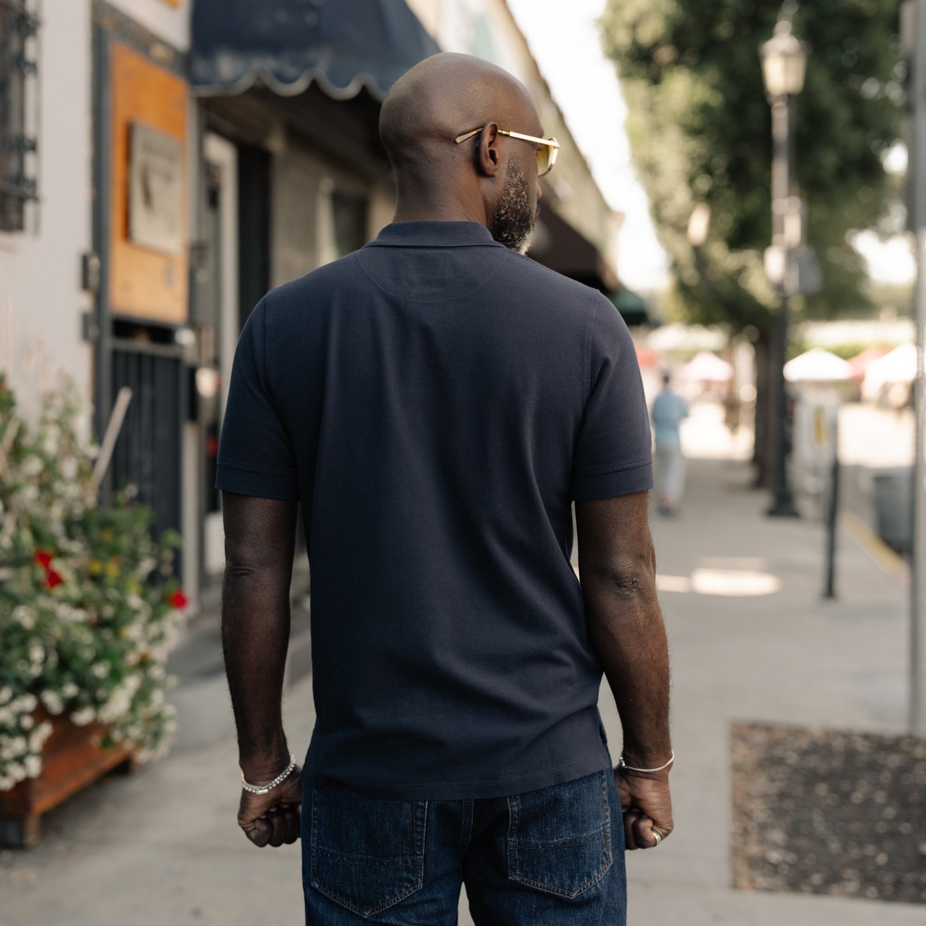 Drake's Dark Navy Piqué Cotton Polo Shirt FINAL SALE