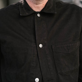 Drake's Black Heavy Twill Cotton Five-Pocket Chore Jacket