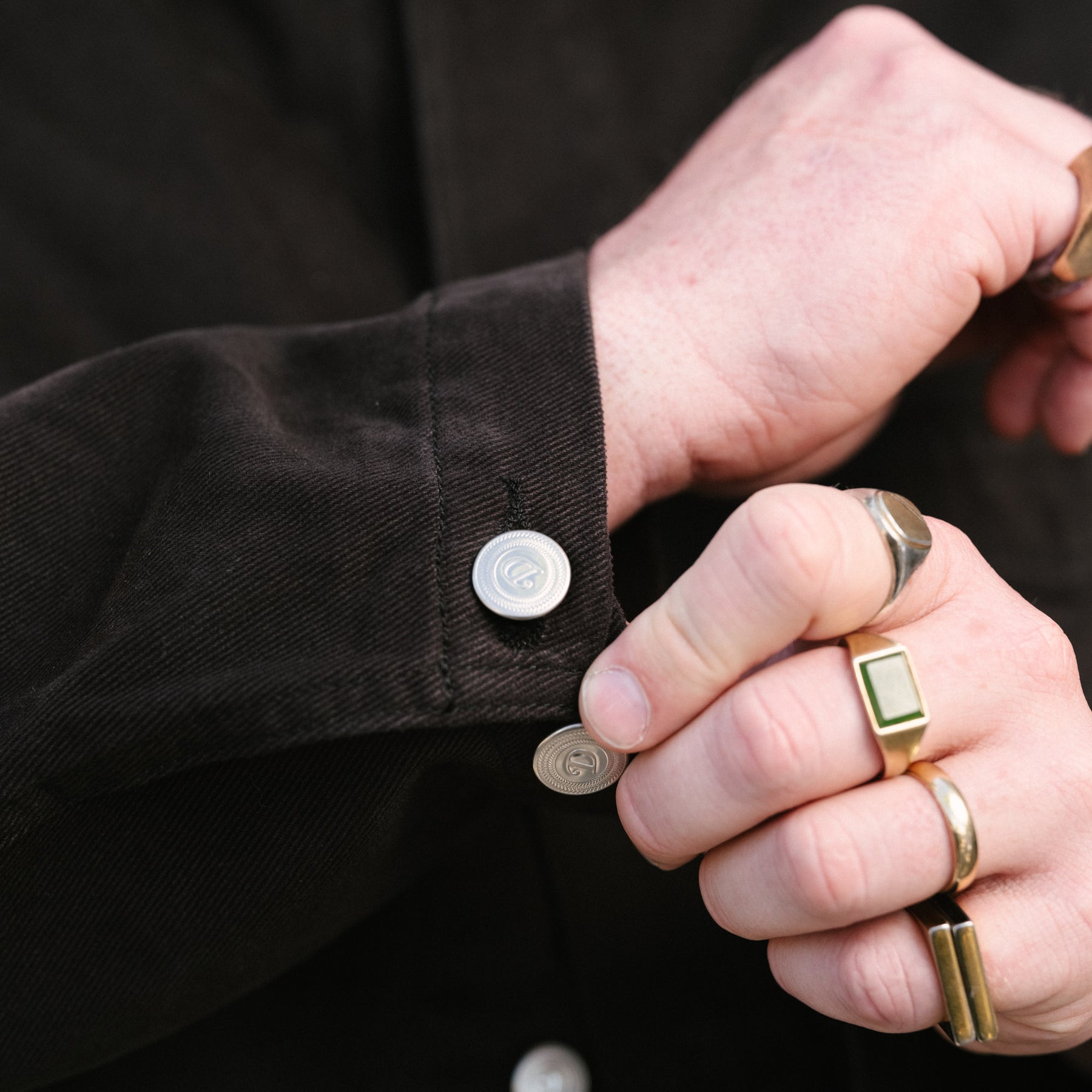 Drake's Black Heavy Twill Cotton Five-Pocket Chore Jacket