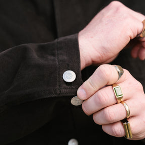 Drake's Black Heavy Twill Cotton Five-Pocket Chore Jacket