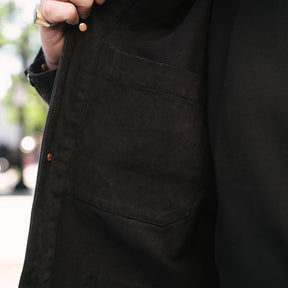 Drake's Black Heavy Twill Cotton Five-Pocket Chore Jacket