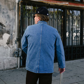 Drake's Bleach Wash Selvedge Denim Five-Pocket Chore Jacket