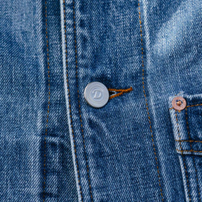 Drake's Bleach Wash Selvedge Denim Five-Pocket Chore Jacket