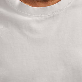 Drake's White Cotton Crew Neck Hiking T-Shirt FINAL SALE