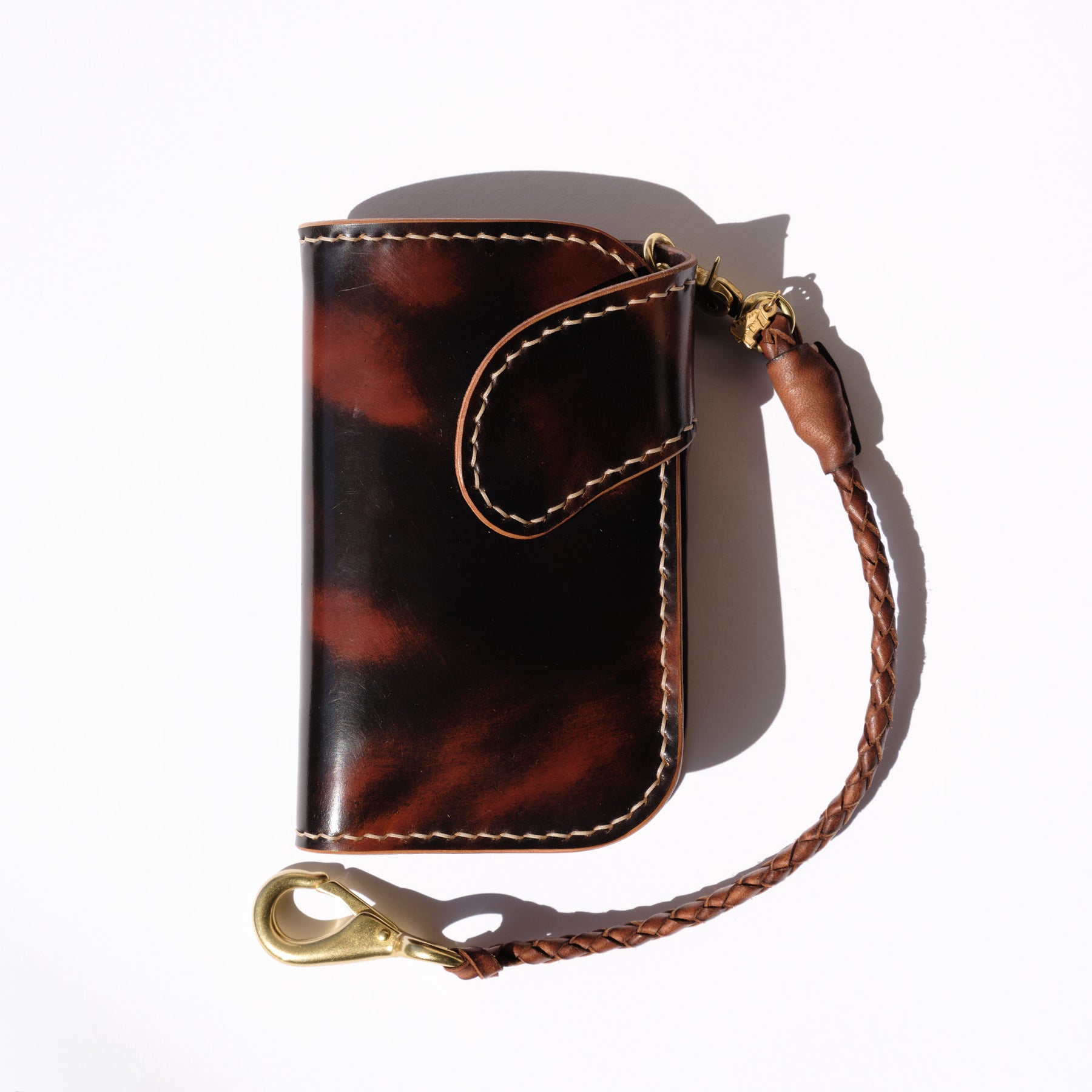 Ewing Dry Goods Gentleman's Billfold Maryam Marble Black Ghost Brown Shell Cordovan