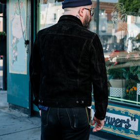 Y'2 Leather TB-139 Steer Roughout 3rd Type Jean Jacket Black