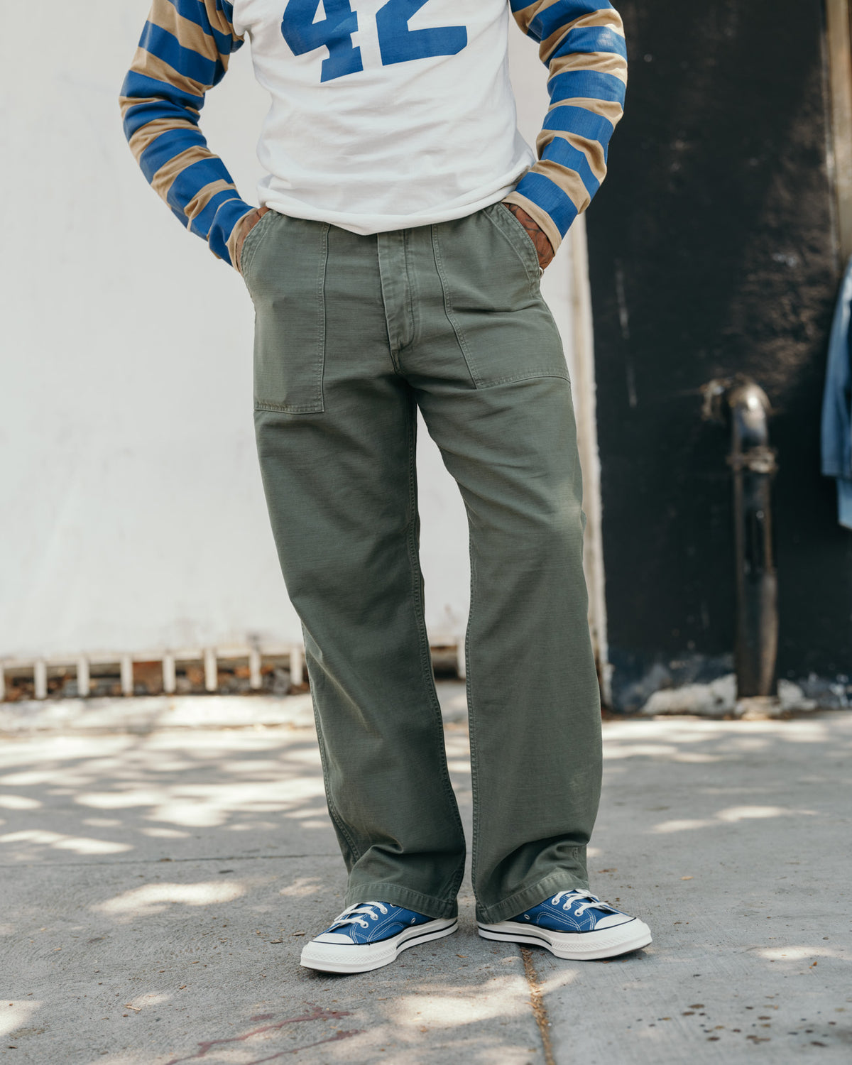 Full Count 1992-24A Utility Trousers O.D.