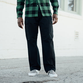 The Flat Head FN-PA-C016 Cargo Pants Black