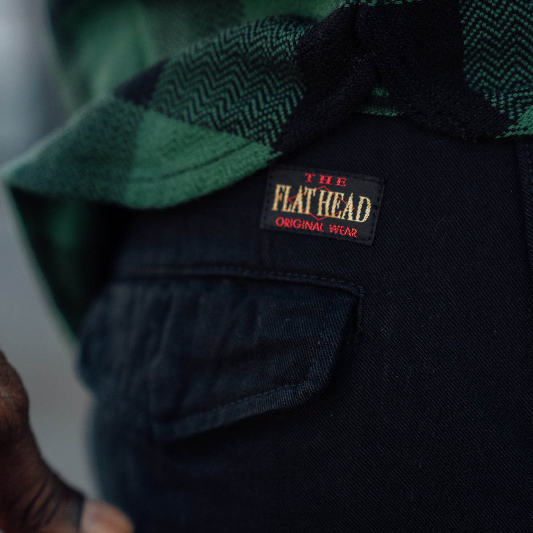 The Flat Head FN-PA-C016 Cargo Pants Black