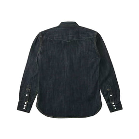 The Flat Head FN-SDW-001L 10oz Denim Western Shirt Blue