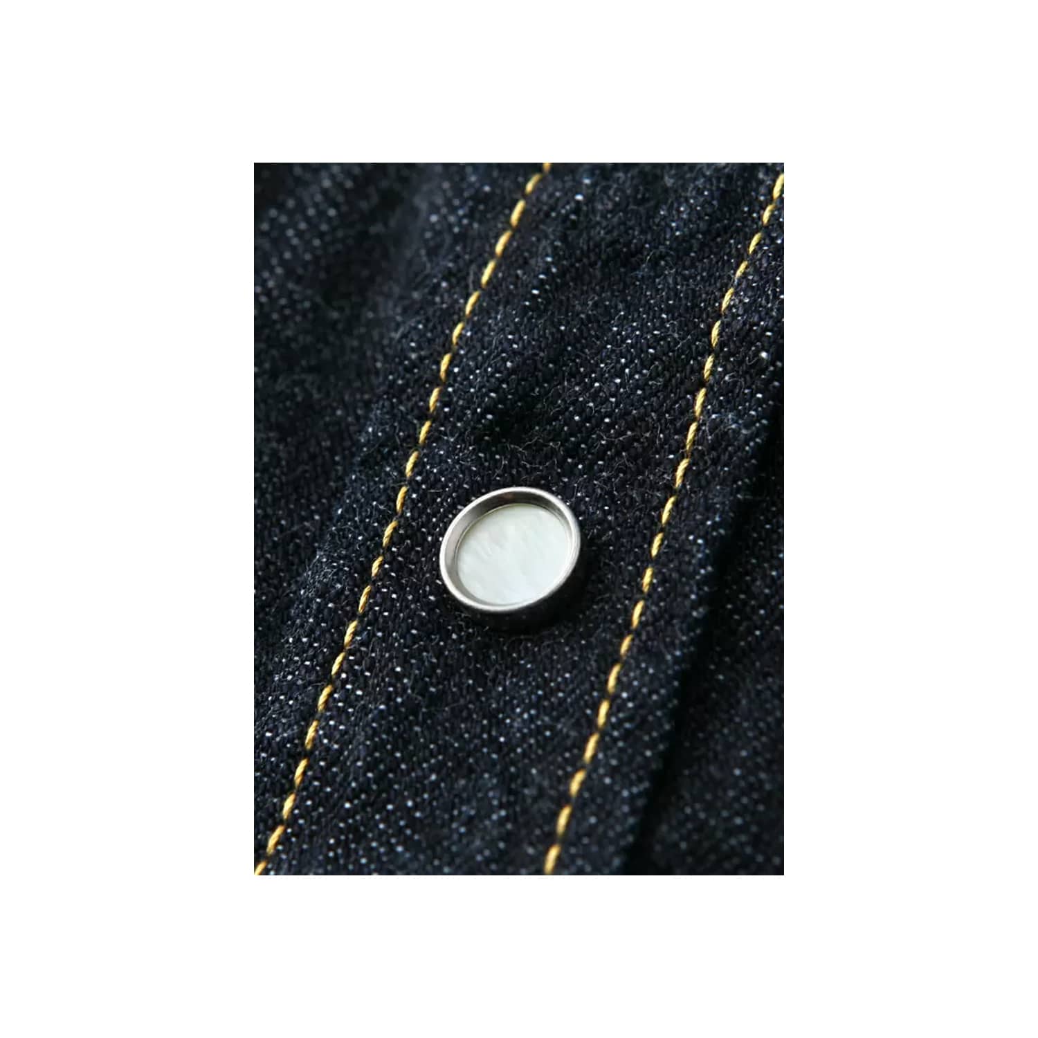 The Flat Head FN-SDW-001L 10oz Denim Western Shirt Blue