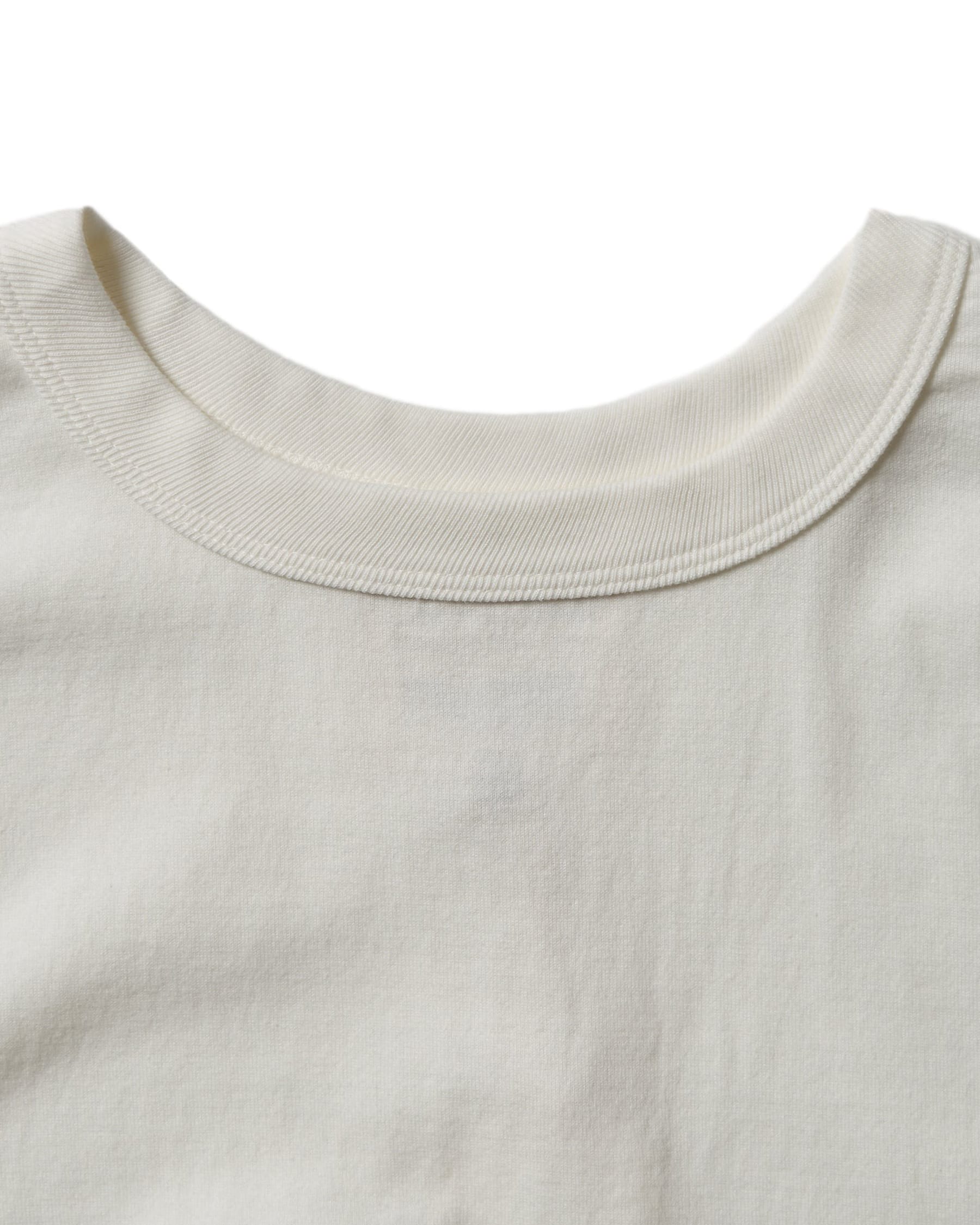Full Count Flat Seam Heavyweight Long Sleeve T-Shirt White