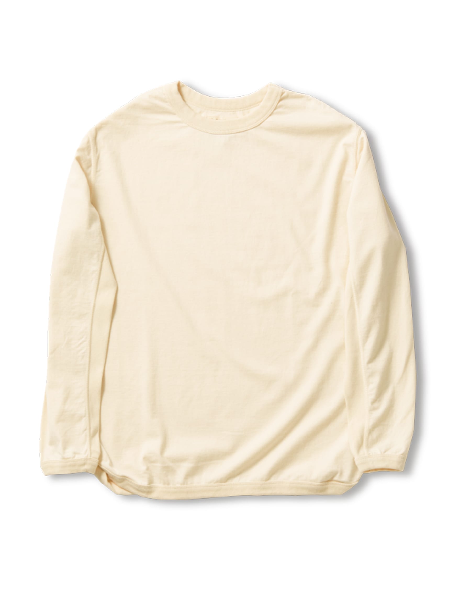 Full Count Flat Seam Heavyweight Long Sleeve T-Shirt Ecru