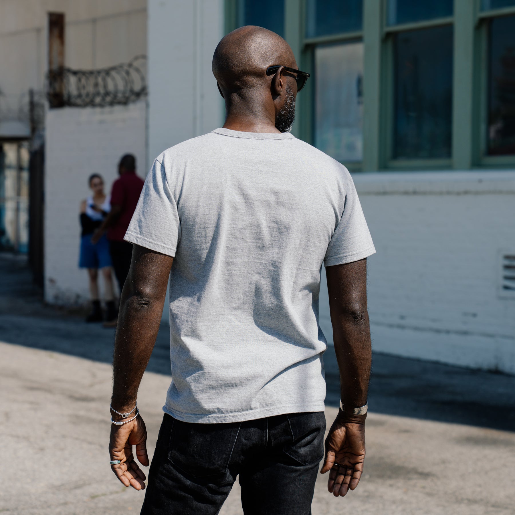 The Flat Head Heavyweight Pocket T-Shirt Gray
