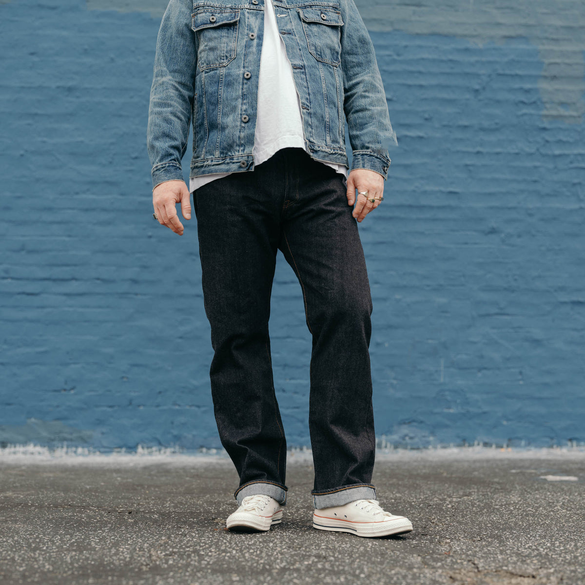 The Flat Head FN-8004 18oz Wide Tapered Jean Indigo