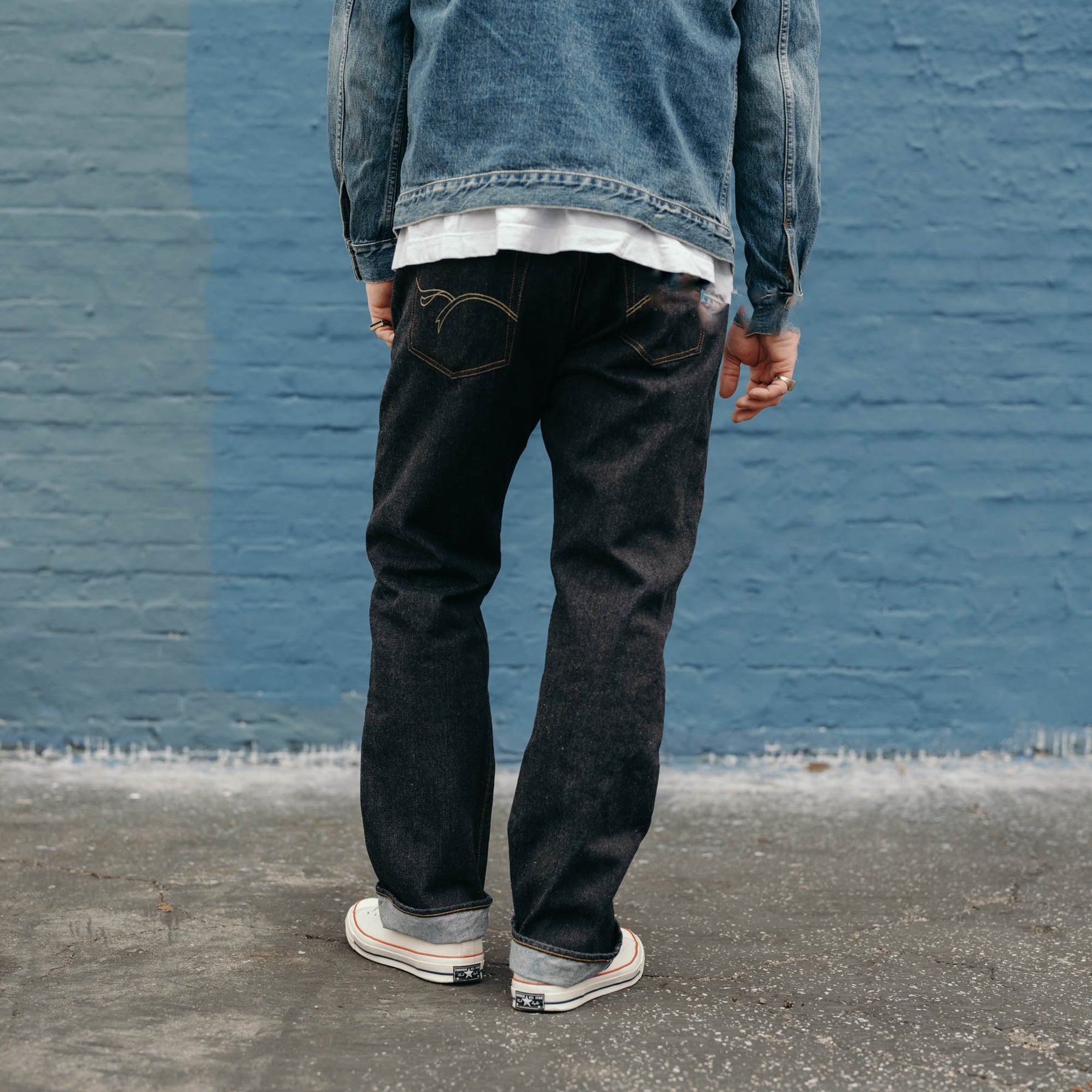 The Flat Head FN-8004 18oz Wide Tapered Jean Indigo
