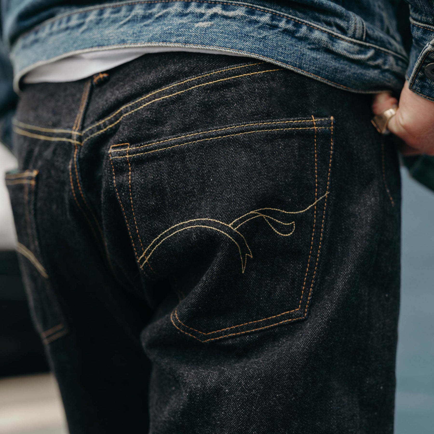 The Flat Head FN-8004 18oz Wide Tapered Jean Indigo
