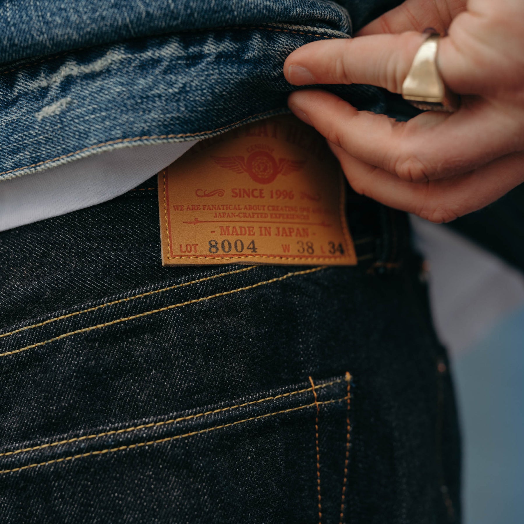 The Flat Head FN-8004 18oz Wide Tapered Jean Indigo