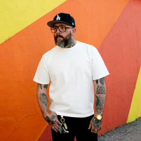 The Flat Head FN-HTK-001 20oz Heavyweight T-Shirt White