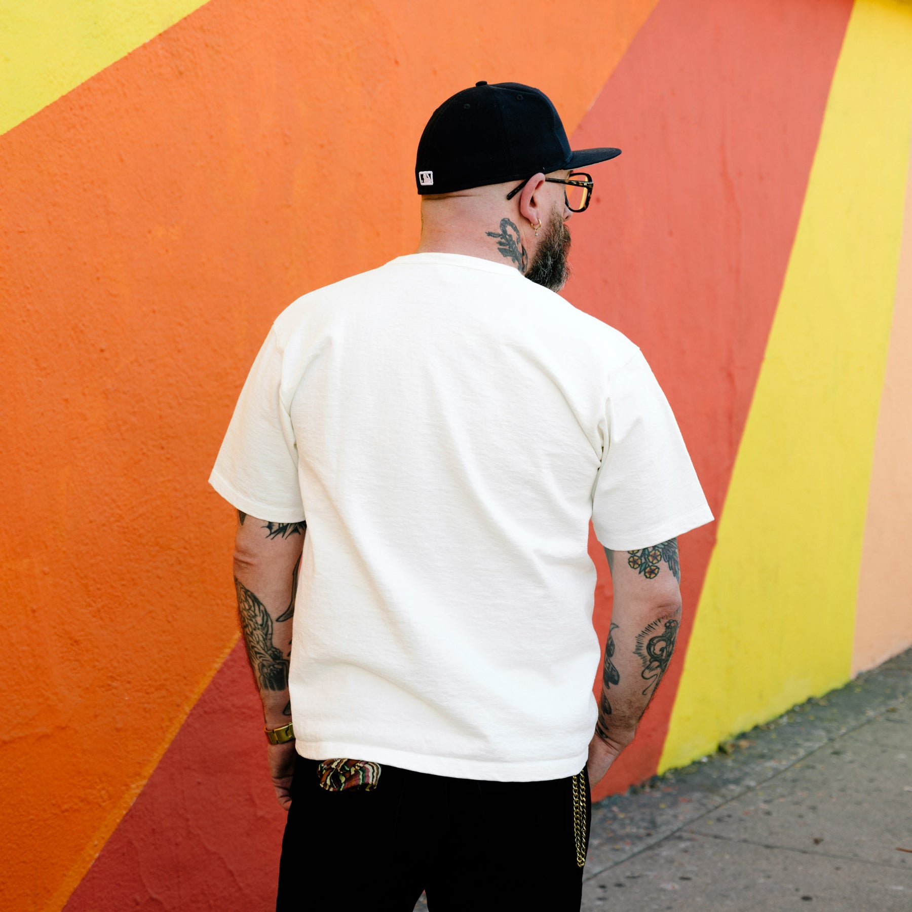 The Flat Head FN-HTK-001 20oz Heavyweight T-Shirt White