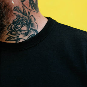 The Flat Head FN-HTK-001 20oz Heavyweight T-Shirt Black