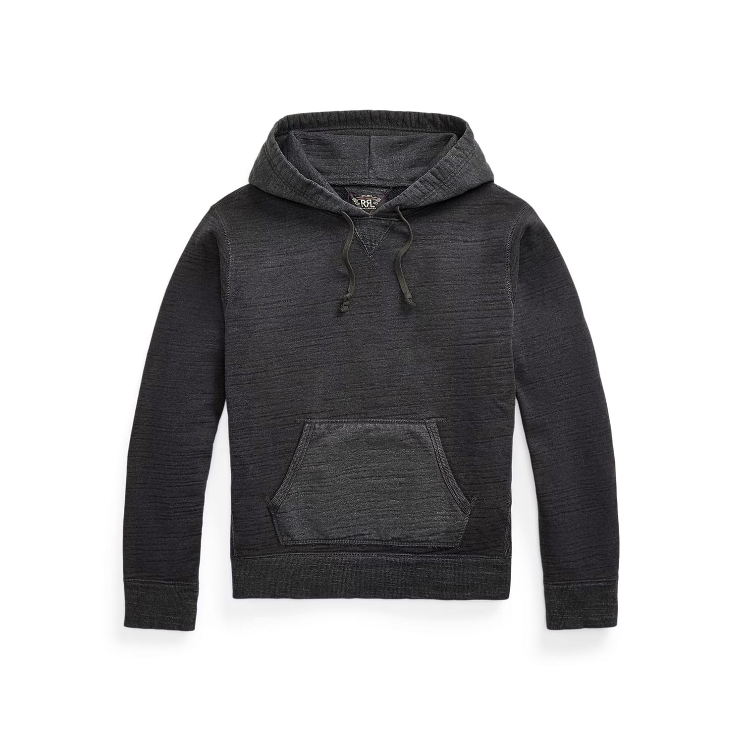 RRL French Terry Hoodie Charcoal Heather/ Multi