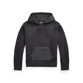 RRL French Terry Hoodie Charcoal Heather/ Multi