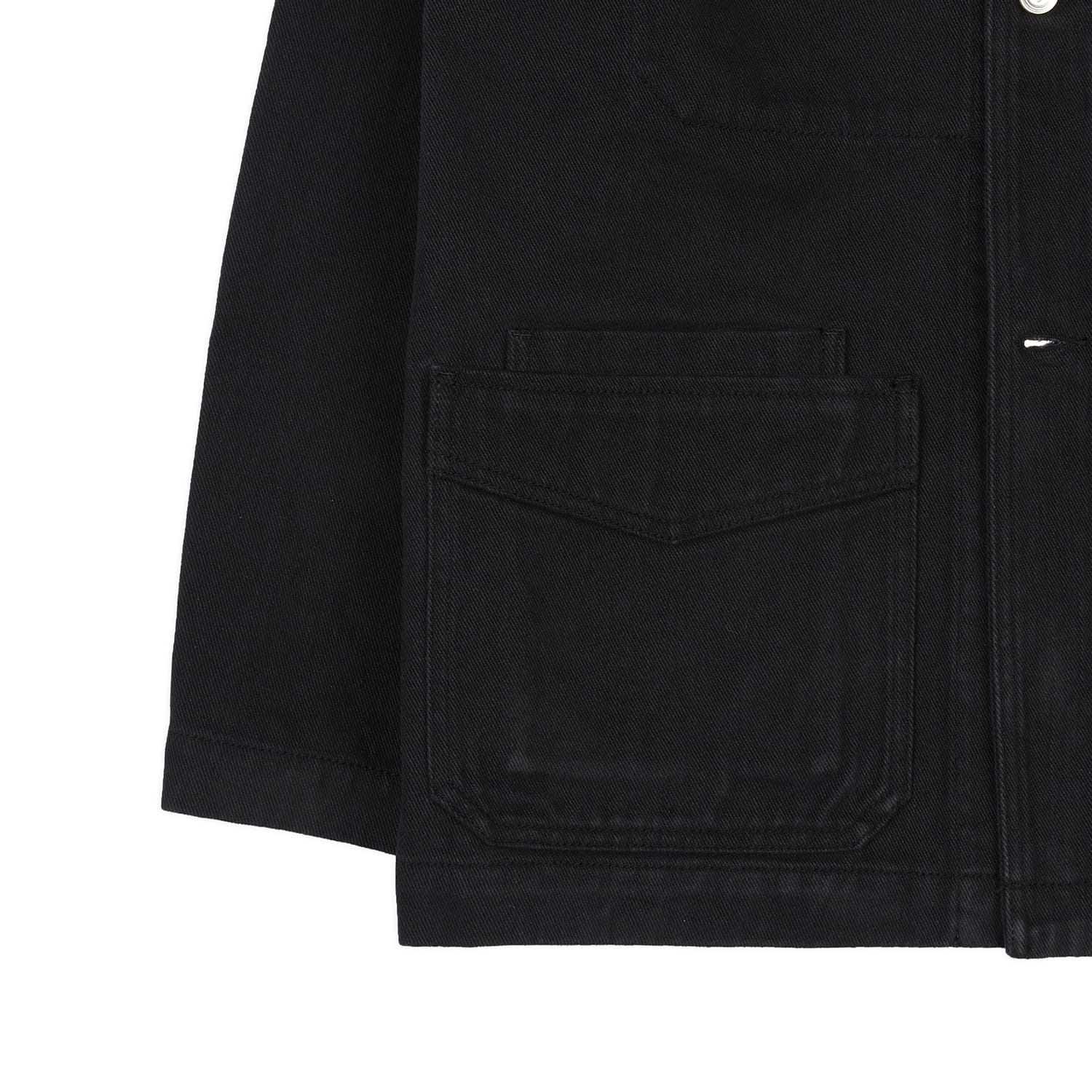 Drake's Black Heavy Twill Cotton Five-Pocket Chore Jacket