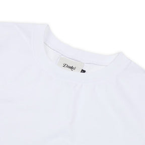Drake's White Cotton Crew Neck Hiking T-Shirt FINAL SALE