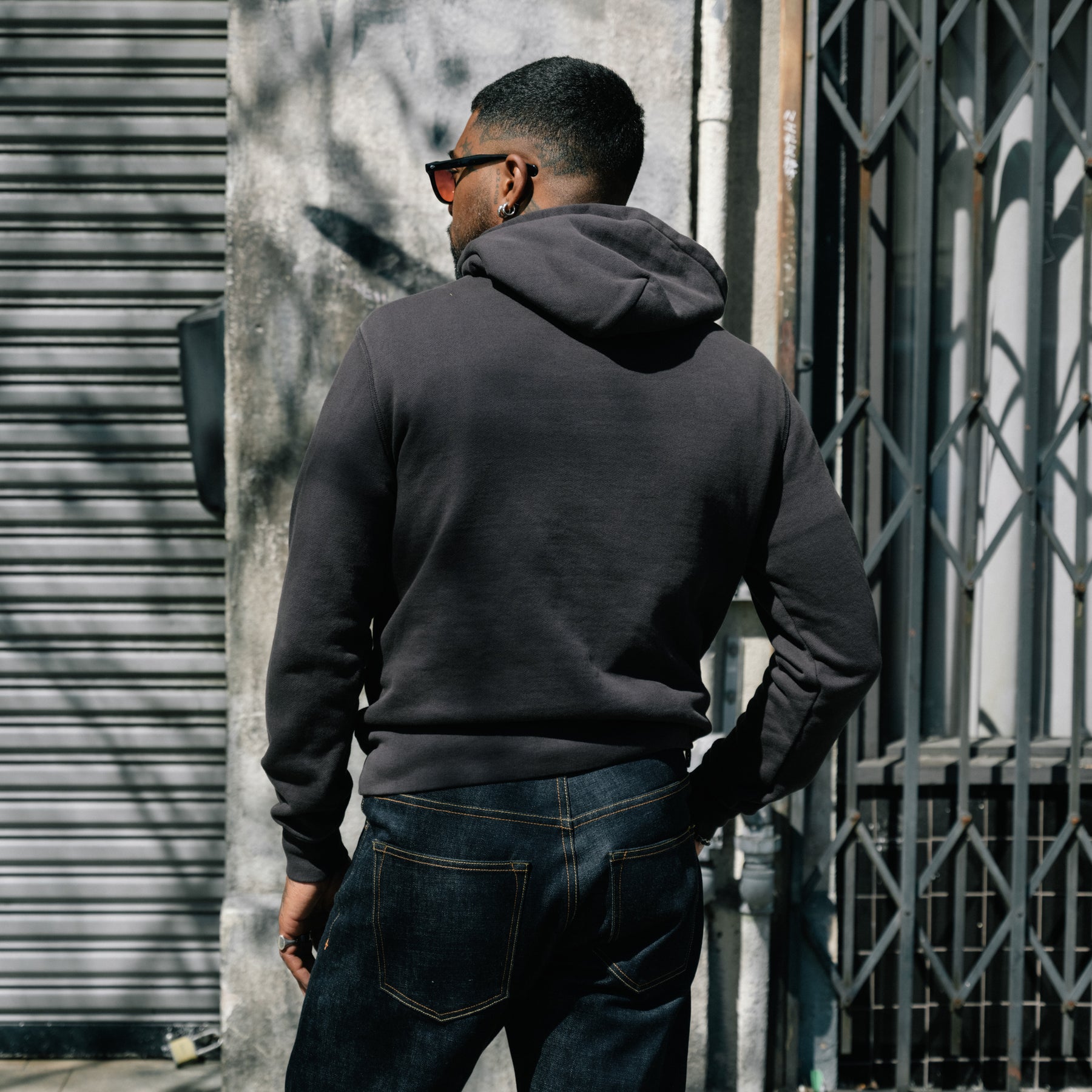 Imogene + Willie Davenport Hoodie in Faded Black