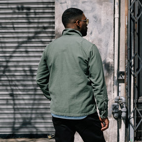 Imogene + Willie Military Shirt Jacket in Fatigue Green