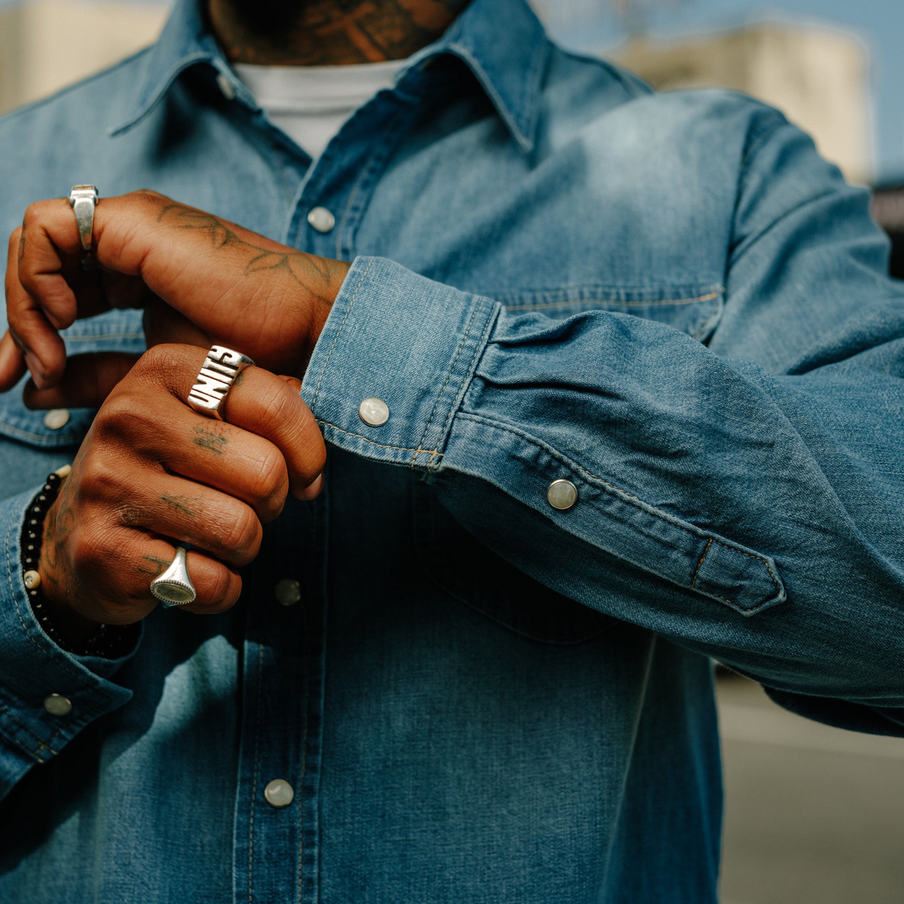 Imogene + Willie Hayes Washed Pearl Snap