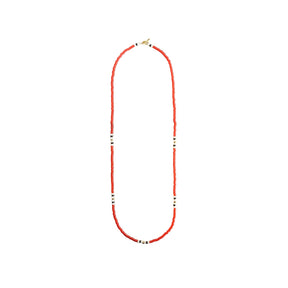 Kobashi Studio Japanese Beads Long Necklace Red | White | Black